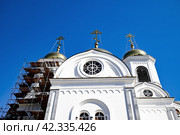 Город Краснодар. Купол войскового собора святого Благоверного Князя Александра Невского (2023 год). Стоковое фото, фотограф Александр Тараканов / Фотобанк Лори