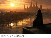 Resilient Samaritan woman well city. Generate Ai. Стоковое AI-изображение, AI-художник Иван Рябоконь / Фотобанк Лори