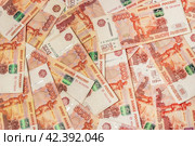 Russian five-thousandth banknotes. Стоковое фото, фотограф Винокуров Александр / Фотобанк Лори