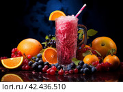 Sweet Fruit frizzle juice. Generate Ai. Стоковое AI-изображение, AI-художник Иван Рябоконь / Фотобанк Лори