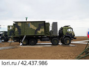 Командно-штабная машина с кузовом контейнерного типа переменного объема на шасси КАМАЗ. Средняя Ахтуба, Волгоградская область, Россия. (2020 год). Редакционное фото, фотограф Андрей Цыганков / Фотобанк Лори