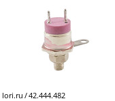 Полупроводниковый транзистор на белом фоне. Transistor on a white background. Стоковое фото, фотограф Татьяна Д / Фотобанк Лори