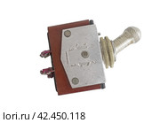Электрический переключатель на белом фоне. Automatic circuit breaker. Стоковое фото, фотограф Татьяна Д / Фотобанк Лори