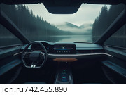 Futuristic car interior. Generate Ai. Стоковое AI-изображение, AI-художник Иван Рябоконь / Фотобанк Лори