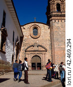 Cusco, Peru - 05 May 2011: Iglesia De Santo Domingo, the ancient church, Inca temple of Sun, Cusco, Peru. Редакционное фото, фотограф Сергей Стрелков / Фотобанк Лори
