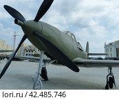 Истребитель Bell P-63 Kingcobra, США. Более 73 % из числа выпущенных по ленд-лизу было поставлено в СССР. Музей военной техники. Верхняя Пышма, Россия (2016 год). Редакционное фото, фотограф Сергей Елизарьев / Фотобанк Лори