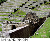 Machu Picchu is capital of the Inca Empire in Andes mountains, Peru, South America (2011 год). Стоковое фото, фотограф Сергей Стрелков / Фотобанк Лори