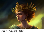 Hera greek god portrait. Generate Ai. Стоковое AI-изображение, AI-художник Иван Рябоконь / Фотобанк Лори