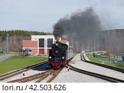 Паровоз Orenstein & Koppel №9, станция Екатеринбург-Детский, Екатеринбургская ДЖД (2017 год). Редакционное фото, фотограф Алексей Иванов / Фотобанк Лори