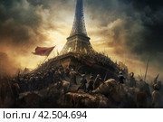 France warrior pressure. Generate AI. Стоковое AI-изображение, AI-художник Иван Рябоконь / Фотобанк Лори