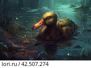 Duck drowned digital art. Generate AI. Стоковое AI-изображение, AI-художник Иван Рябоконь / Фотобанк Лори
