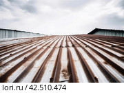 Old rusty rooftop surface. Generate ai. Стоковое AI-изображение, AI-художник Иван Рябоконь / Фотобанк Лори