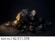 Rock fallen on dark sky. Generate ai. Стоковое AI-изображение, AI-художник Иван Рябоконь / Фотобанк Лори
