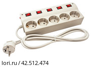 Электрические розетки с индивидуальными выключателями на белом фоне. Electrical outlets with individual switches on a white background. Стоковое фото, фотограф Татьяна Д / Фотобанк Лори