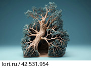 Weakened Lungs after smoking. Generate Ai. Стоковое AI-изображение, AI-художник Иван Рябоконь / Фотобанк Лори
