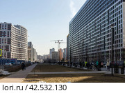 ЖК Урбанист первый корпус от Мавис на Екатерининской улице в Мурино Ленинградская облатсь в 2023 году. Редакционное фото, фотограф Евгения Колодкина / Фотобанк Лори