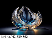 Multifaceted Quartz crystal glossy. Generate Ai. Стоковое AI-изображение, AI-художник Иван Рябоконь / Фотобанк Лори