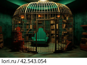 Prisoner cage prison. Generate Ai. Стоковое AI-изображение, AI-художник Иван Рябоконь / Фотобанк Лори