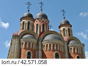 Собор Всех Святых в земле Российской просиявших. Улица Южная, 46. Город Домодедово. Московская область (2012 год). Стоковое фото, фотограф lana1501 / Фотобанк Лори
