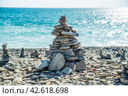 Reef Mys Vyatlina in Russian island in city Vladivostok. Chernysheva Bay. Стоковое фото, фотограф Татьяна Терехина / Фотобанк Лори