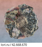 Minimalistic zine poster. Contemporary art collage with natural huge stone, rock. Creative artwork. Стоковая иллюстрация, иллюстратор bashta / Фотобанк Лори