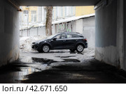 Car Kia Rio 2020 facelift. Russian version differs with the YB Rio with a different design, longer wheelbase, a different line of engines and suspension settings. Редакционное фото, фотограф Константин Григорьев / Фотобанк Лори