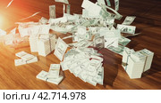 Influence of money in the judiciary, corruption, auction bidding and bankruptcy concept idea. 3d concept. Стоковое видео, видеограф Kirill Tonkikh / Фотобанк Лори