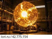 artificial sun in the laboratory. alternative energy source, future technologies, science. Стоковое AI-изображение, AI-художник Ольга Ильина / Фотобанк Лори