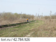 Обработка железнодорожного пути гербицидами. Стоковое фото, фотограф Роман Лукьянов / Фотобанк Лори