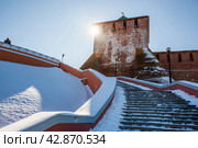 Георгиевская башня Нижегородского кремля. St. George's Tower of the Nizhny Novgorod Kremlin. Стоковое фото, фотограф Igor Lijashkov / Фотобанк Лори