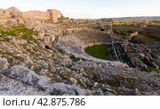 Ancient Greek theatre ruins of Miletus, Turkey. Стоковое фото, фотограф Яков Филимонов / Фотобанк Лори