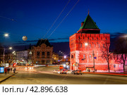 Дмитриевская башня Нижегородского кремля. Dmitrievskaya Tower of the Nizhny Novgorod Kremlin. Стоковое фото, фотограф Igor Lijashkov / Фотобанк Лори