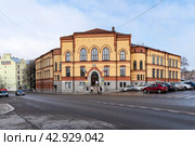 Выборгский политехнический колледж «Александровский». Строительное отделение. Город Выборг Ленинградской области (2024 год). Редакционное фото, фотограф Румянцева Наталия / Фотобанк Лори