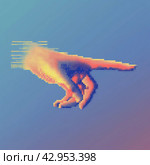 Digital Pixelation Hand Concept. Стоковое AI-изображение, AI-художник Кирилл Черезов / Фотобанк Лори