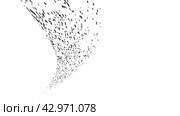 Tornado or dust on a white background. Abstractly moving black particles in the form of a funnel. Animated video. Стоковая анимация, аниматор Дмитрий Кобзев / Фотобанк Лори