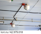 Система автоматического пожаротушения с порошковыми модулями (2023 год). Редакционное фото, фотограф Вячеслав Палес / Фотобанк Лори