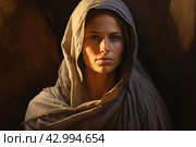 Compassionate Samaritan woman well portrait. Generate Ai. Стоковое AI-изображение, AI-художник Иван Рябоконь / Фотобанк Лори