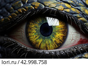 Vibrant Reptilian eye closeup colorful. Generate Ai. Стоковое AI-изображение, AI-художник Иван Рябоконь / Фотобанк Лори