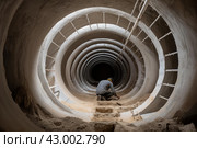 Underground Pipes installing concrete tunnel. Generate Ai. Стоковое AI-изображение, AI-художник Иван Рябоконь / Фотобанк Лори