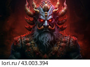 Wrathful Ravana indian demon. Generate AI. Стоковое AI-изображение, AI-художник Иван Рябоконь / Фотобанк Лори