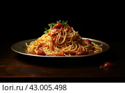Spaghetti Bolognese. Generate AI. Стоковое AI-изображение, AI-художник Иван Рябоконь / Фотобанк Лори