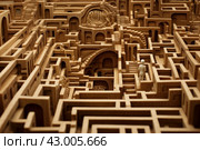Anxious Lost man in wooden tangled maze. Generate ai. Стоковое AI-изображение, AI-художник Иван Рябоконь / Фотобанк Лори