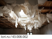 Stubborn Roof leakage stains. Generate Ai. Стоковое AI-изображение, AI-художник Иван Рябоконь / Фотобанк Лори