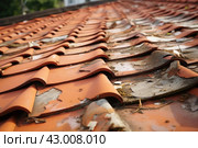 Stubborn Roof leakage stains wall. Generate Ai. Стоковое AI-изображение, AI-художник Иван Рябоконь / Фотобанк Лори