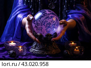 Translucent Soothsayer crystal ball. Generate Ai. Стоковое AI-изображение, AI-художник Иван Рябоконь / Фотобанк Лори