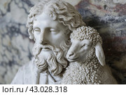 Jesus lamb god surrendered. Generate Ai. Стоковое AI-изображение, AI-художник Иван Рябоконь / Фотобанк Лори