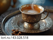 Arabic coffee. Generate Ai. Стоковое AI-изображение, AI-художник Иван Рябоконь / Фотобанк Лори