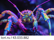 Vibrant Arthropod antient neon image. Generate Ai. Стоковое AI-изображение, AI-художник Иван Рябоконь / Фотобанк Лори