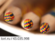Multicolored pencils side view. Стоковое фото, фотограф Алиев Аслан / Фотобанк Лори