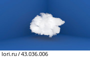 Isolated cloud clean on blue background. Стоковое фото, фотограф Алиев Аслан / Фотобанк Лори